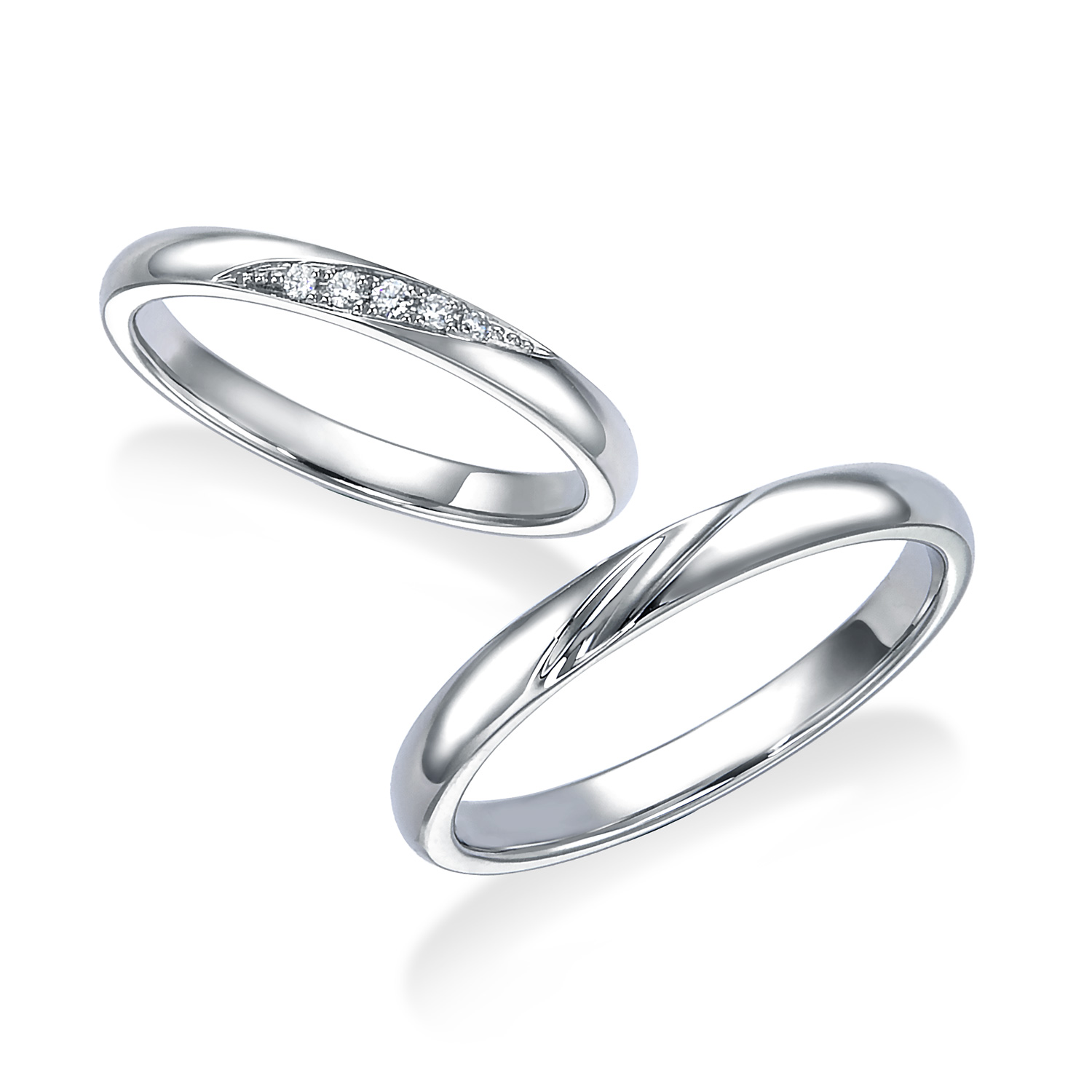 結婚指輪　ストレート　ダイヤモンド